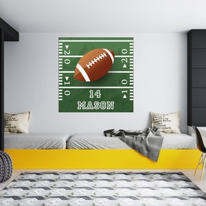 Custom Name Football Playground Wall Decal - MT159 - Removable  Wall Decal for Child Room - Mural Wall Decal Sticker for Home Children&#39;s