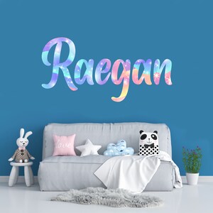 Vinilo decorativo de pared con nombre personalizado de hada – Decoración mágica para la habitación de niñas