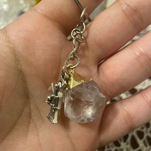 Santa Muerte Crystal Companion Keychain