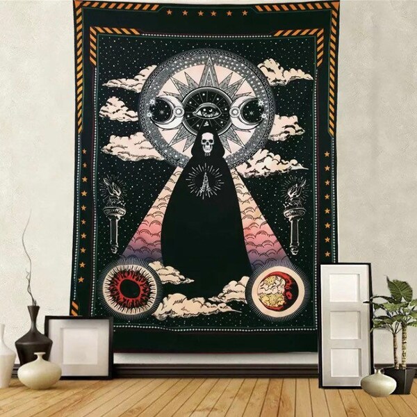 Santa Muerte La Negra Tapestry