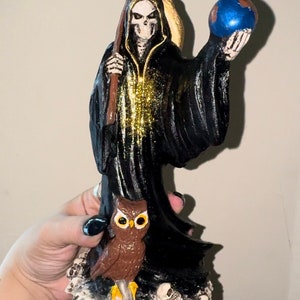 8” Viento Santa Muerte Statue Loaded