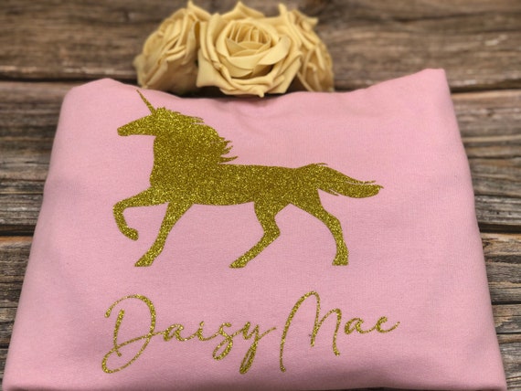 Personalised Unicorn Hoodie Etsy