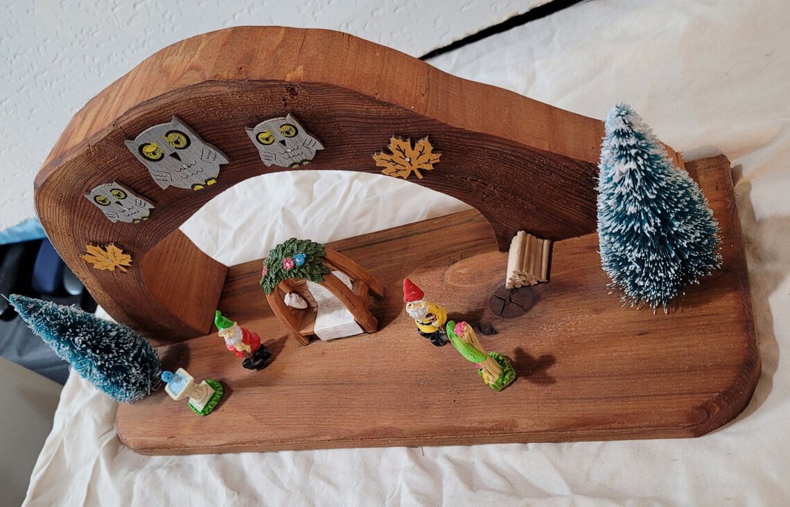 Adorable Gnomes in Cedar Arch for Patios Gardens and Homes. Etsy