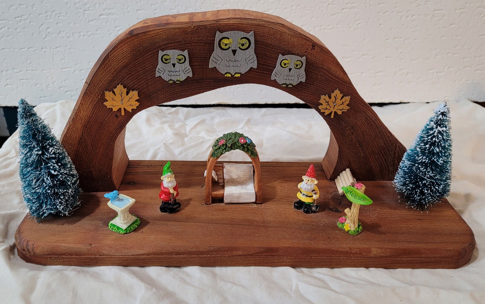 Adorable Gnomes in Cedar Arch for Patios Gardens and Homes. Etsy