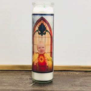 Become a Saint: Custom Prayer Candle, Easter Sunday gift idea, Funny unique gift, Catholic candle, Unscented, 7 Day Candle, pet loss gift