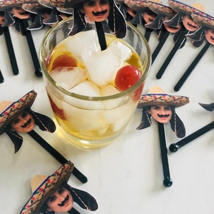 Printed Face Stir Stick | Photo Face Drink Stirrers | Print your own image | Wedding, Birthday, Bachelorette, Graduation, Retirement Party