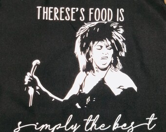 Tina Turner inspired “Simply the best” personalized apron. Great gift for moms, grandmas, sisters & friends. Personalized Mother’s Day gift