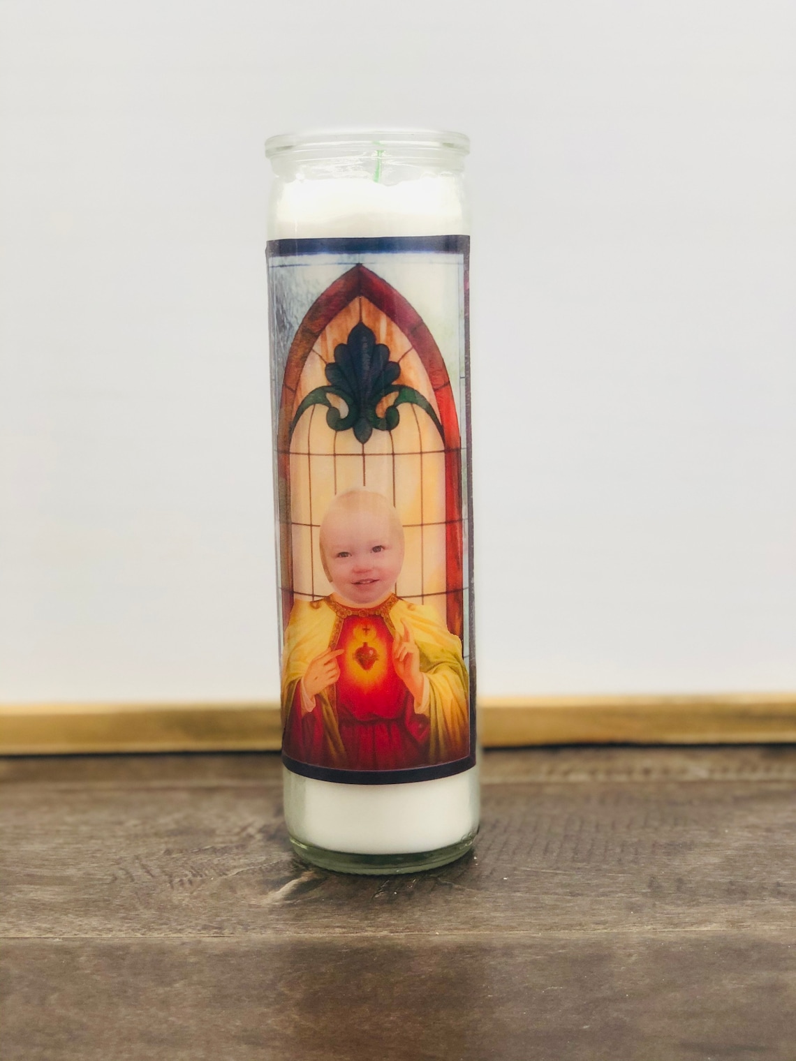 a Saint Custom Prayer Candle Easter Sunday Gift Idea Etsy
