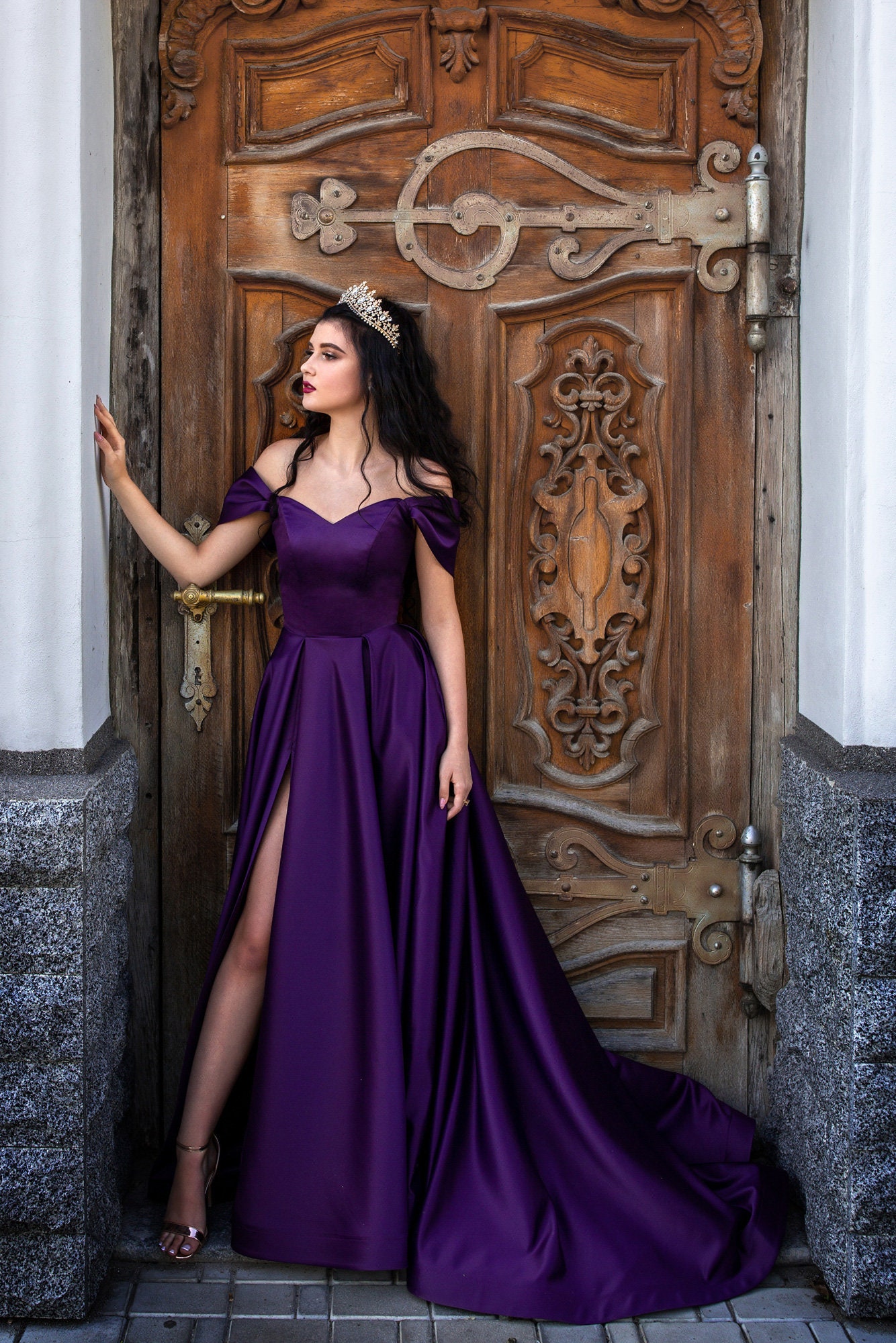 violet dress