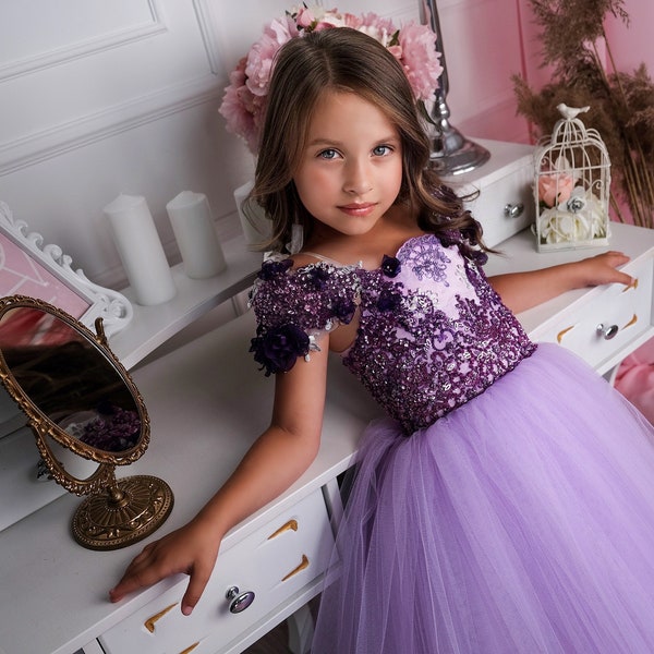 Lavender Flower Girl Etsy