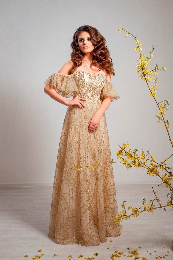 Glitter wedding guest dress 2025