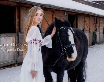 Renaissance floral corset winter wedding dress. Elven goddess fall custom dress. Boho beach wedding hippie dress.