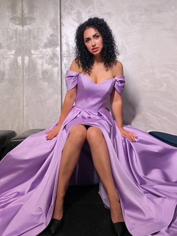 Violette Robe De Mariage 2021 Robe De Bal Corset Lavande En