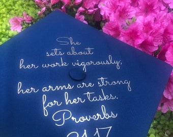 6 inch Decorative vinyl for graduation caps, mortar boards
