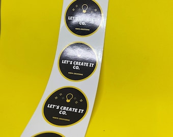 100 Custom Stickers, Bulk Vinyl Labels, Ecosolvent Full Color Decals, Bulk Glossy Logo Stickers