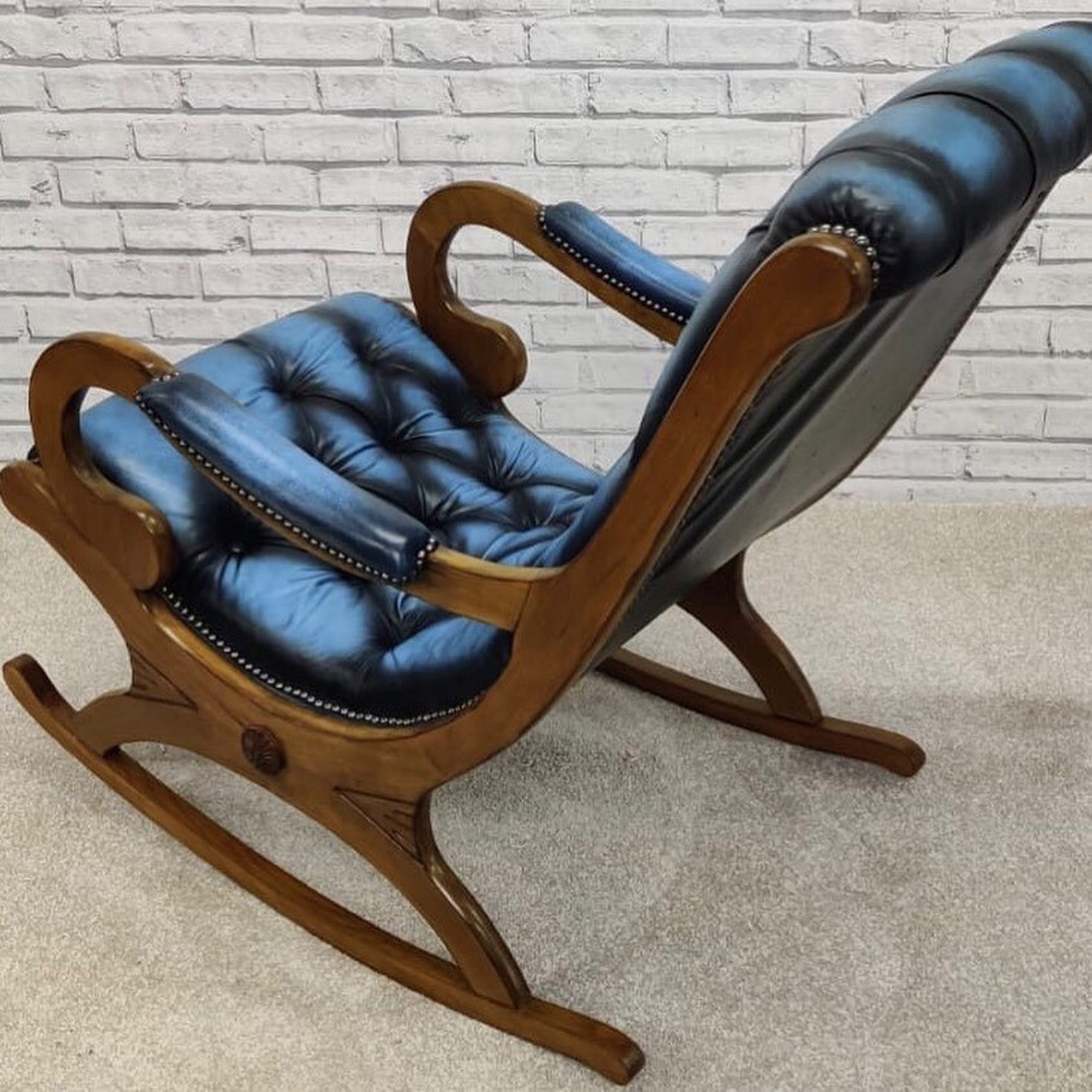 Restored Chesterfield Rocking Chair Etsy