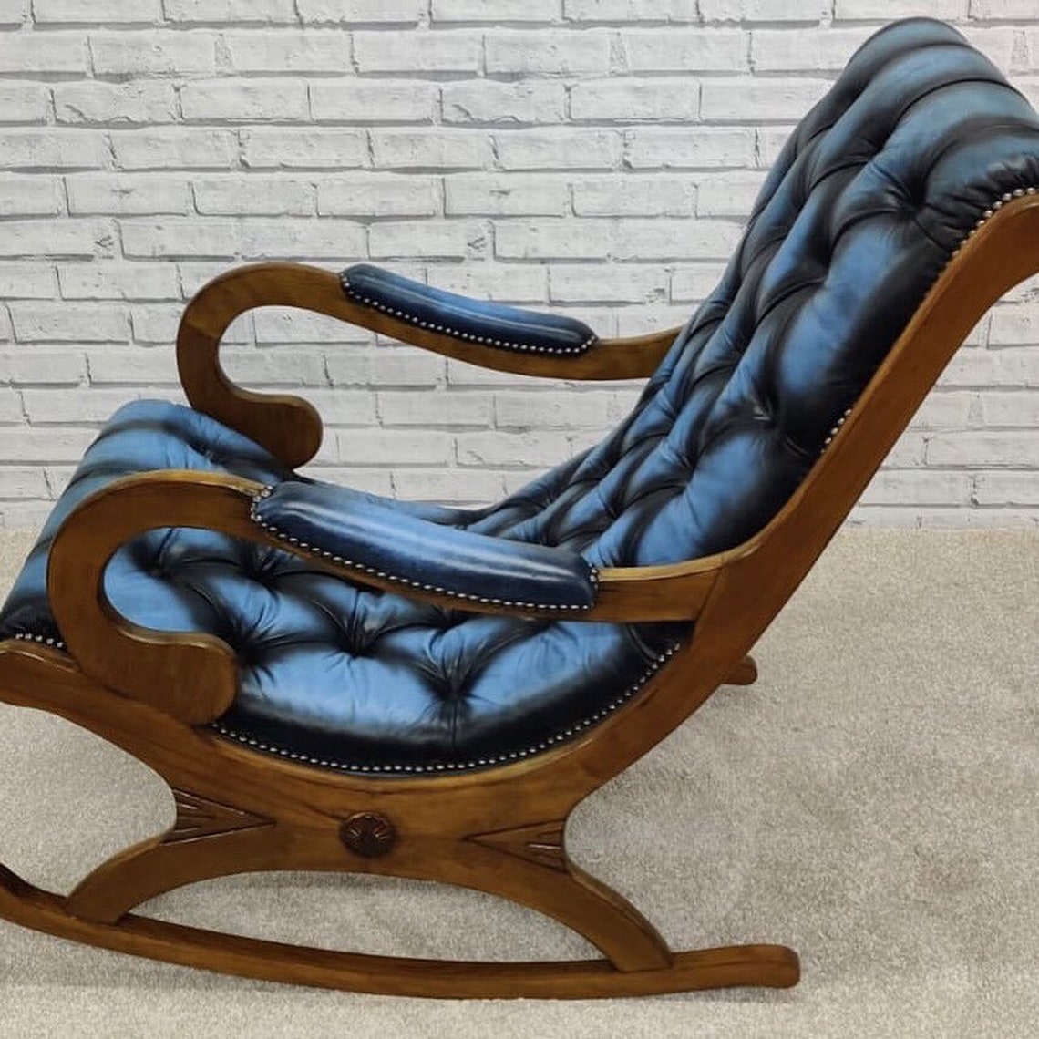 Restored Chesterfield Rocking Chair Etsy