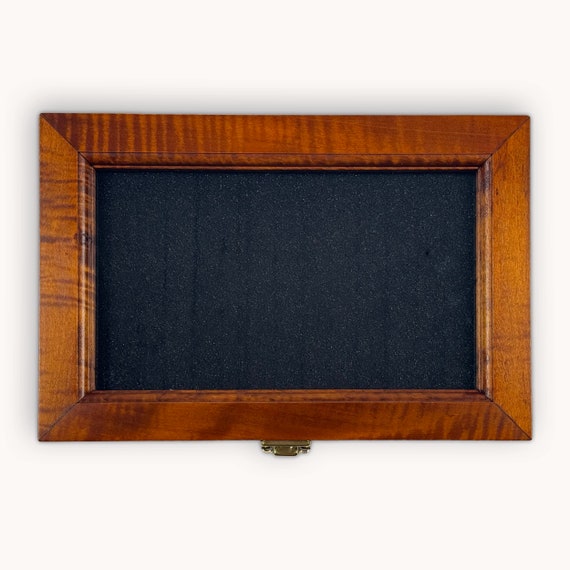 Curly Maple Display Case 8" x 12" x 2" (Outside Dimension)