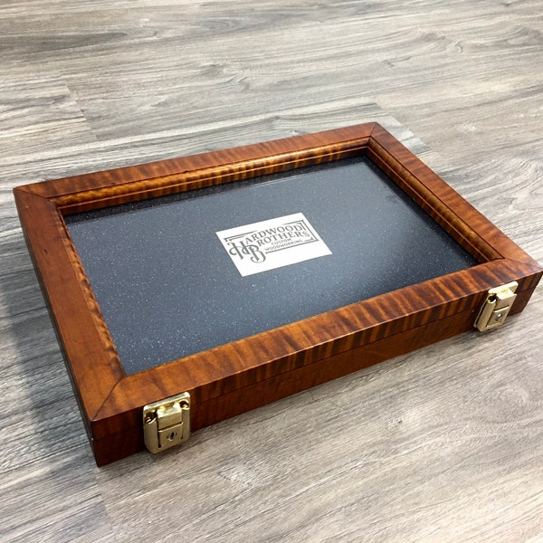 Curly Maple Display Case 10" x 15" x 2 (O.D.)