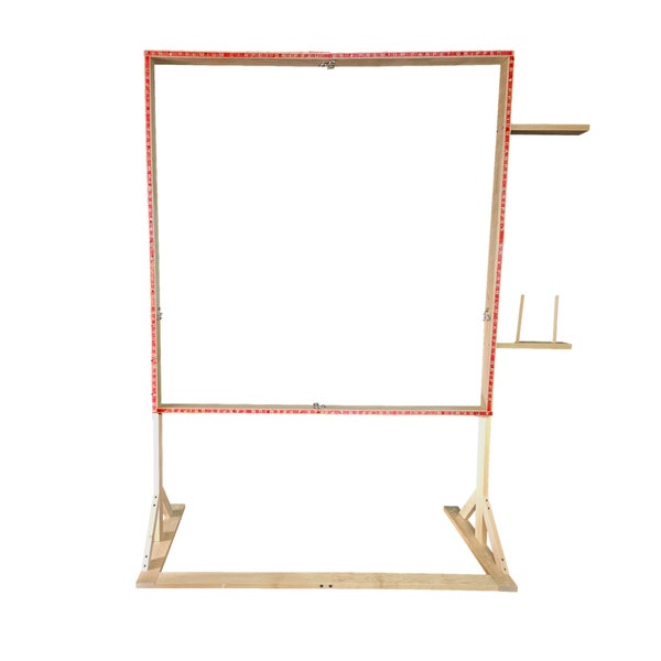 Tufting-Rahmen – 140 cm oder 90 cm – Rahmen für Tufting-Rahmen mit Garnhalter – Stand- oder Tischrahmen – Teppich-Tufting – Tufting-Pistolen-Starter-Set