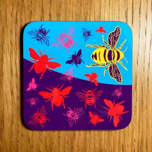 Bees galore coaster, original design