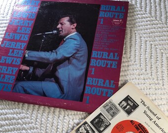 Jerry Lee Lewis Set of Two Original Vintage  Vinyl Records in Very Good Condition