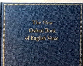 In Fine Vintage Condition Hardcover 1972 Edition "The New Oxford Book of English Verse 1250—1950" Chosen and Edited by Helen Gardner