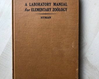 In Nearly Fine Vintage Condition; Hardcover Copyright 1926, 20th (1948) Printing "A Laboratory Manual for Elementary Zoology"