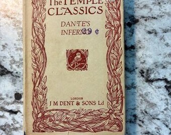In Vintage Fine Condition "The Temple Classics - Dante's Inferno" 1932 17th Edition Pocket Hardcover with Dust Jacket
