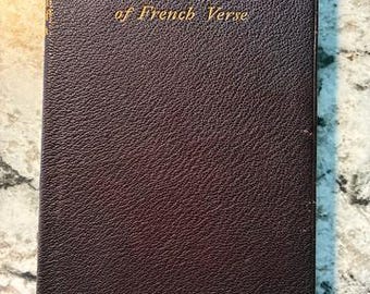 In Nearly Fine Antique Condition "The Oxford Book of French Verse - 13th through 19th Century. 1907 French text. Leather Bound Softcover