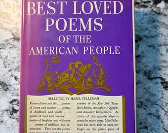 In Fine Vintage Condition "The Best Loved Poems of the American People" 1936 copyright Hardcover with Dust Jacket