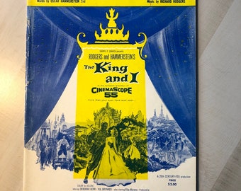 In Nearly Fine Vintage Condition; Copyright 1951 Sheet Music Booklet "The King and I" Rodgers and Hammerstein; Vocals/Piano/Guitar/Lyrics