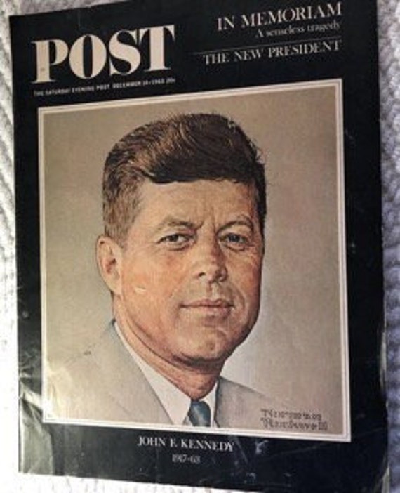 The Saturday Evening Post 1960年 Kennedy Dated December 14th, 1963 in Very Good Vintage Condition; Saturday