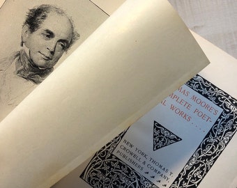 In Very Good Antique Condition; Hardcover 1895 First Edition, 1st Printing (Also Called the Astor Edition) "Thomas Moore's Poetical Works"