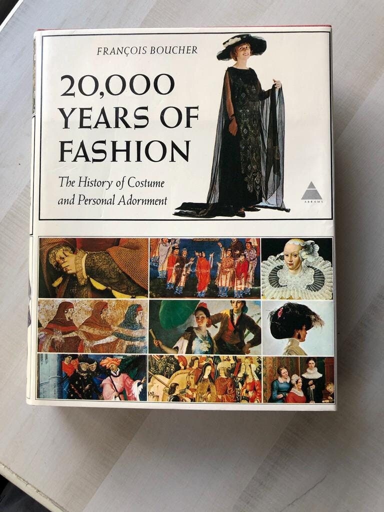 In Excellent Vintage Condition Oversized Hardcover "20,000 Years of Fashion—A History of Costume and Personal Adornment" by Francois Boucher