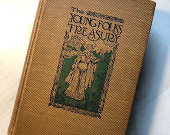 In Very Good Overall Vintage/Antique Condition "The Young Folks Treasury—Famous Travels and Adventures—Volume VI" Hardcover Copyright 1909