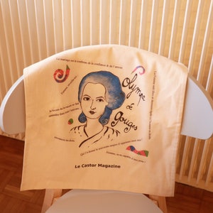 Totebag Olympe de Gouges by Le Castor Magazine // Feminist Gift, Quote, Women Rights, Revolutionary, Radical français Feminist image 4