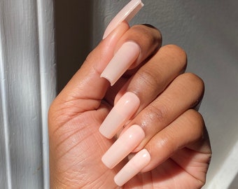 Nude Press on Nails - Etsy