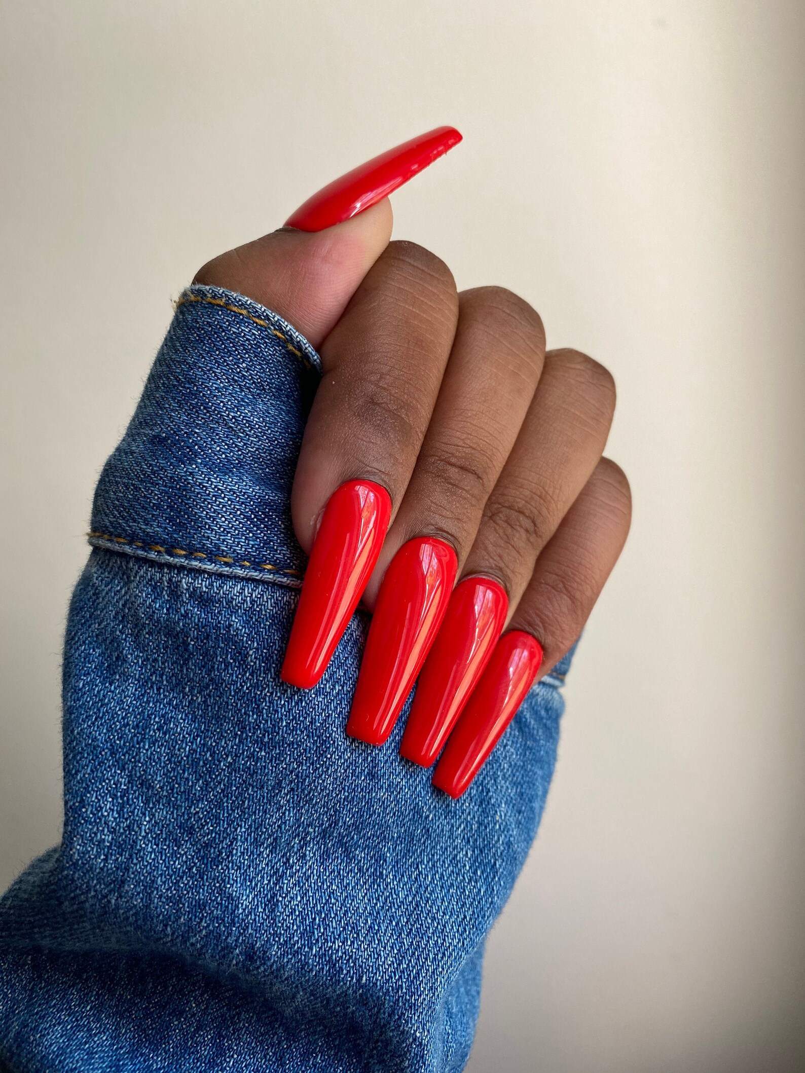 Candy Apple Bright Red PressOn Nails PressOn Nails Etsy