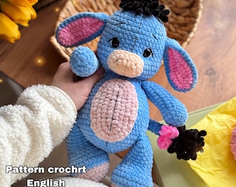 Donkey Crochet Pattern, Amigurumi Plush Toy, PDF English Instructions