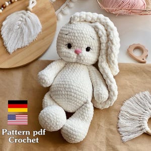 Crochet pattern bunny in English/PDF, amigurumi pattern toys, rabbit crochet pattern, cute bunny crochet, crochet bunny