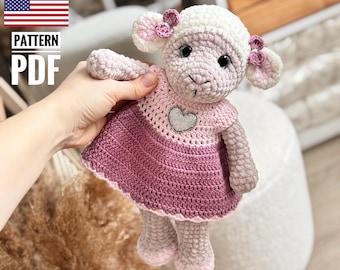 Crochet pattern amigurumi sheep in English pdf manual.