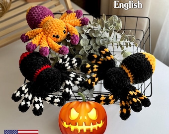 No Sew Spider Crochet Pattern – Cute Halloween Amigurumi Plushies PDF, Easy Crochet Halloween Pattern Crochet Pattern In English