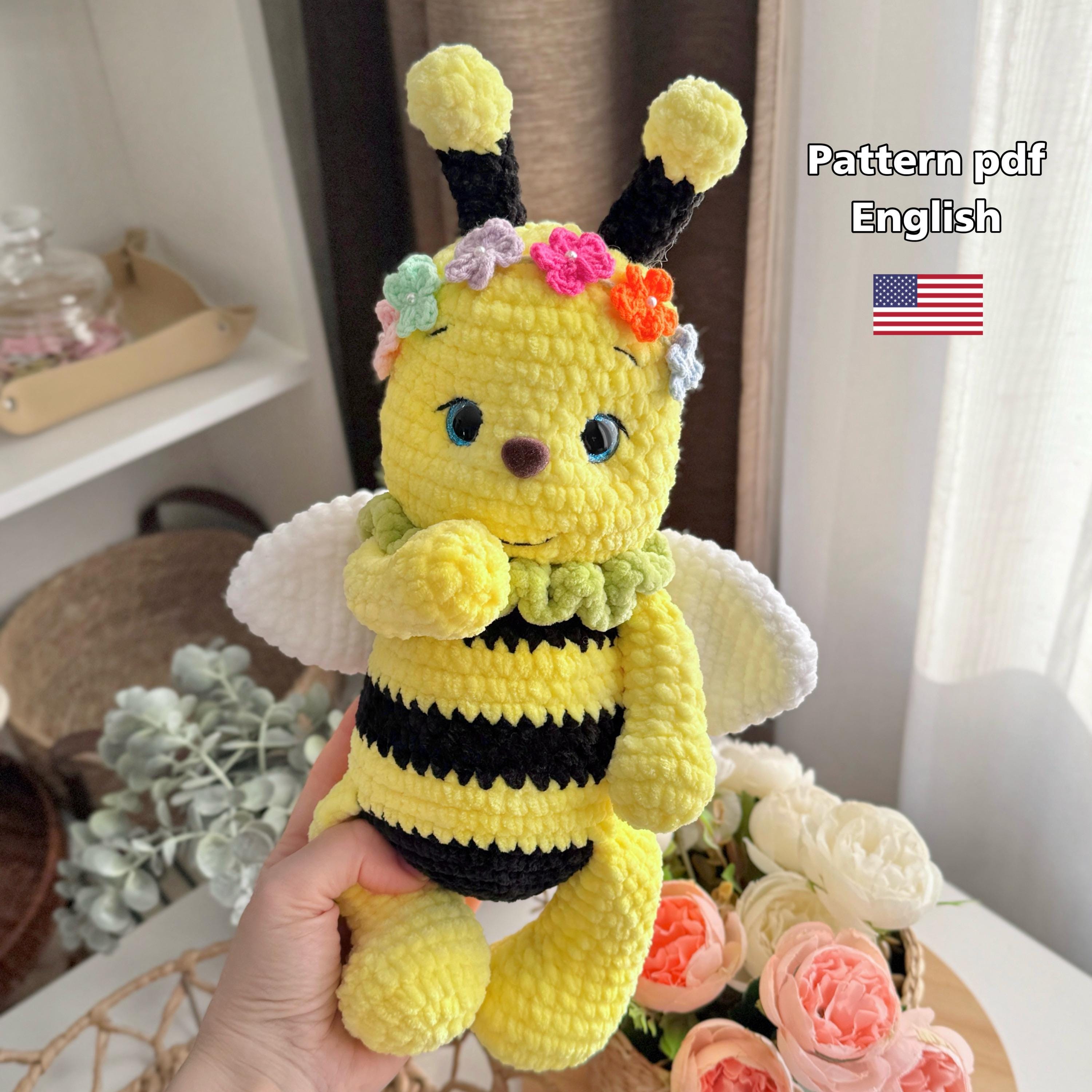 Crochet pattern bee in English/PDF, amigurumi be pattern, bumblebee pattern, bumblebee crochet, crochet be pattern