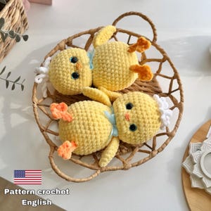 Crochet pattern of an Easter chicken| cute toy duck amigurumi| chicken amigurumi |Without sewing|lesson in PDF format English.