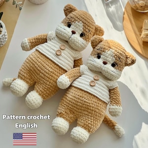 Kitten Crochet Pattern, Cat Crochet Pattern, cat amigurumi, Crochet kitten pattern, English PDF