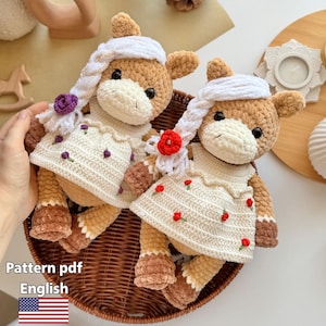 Horse crochet pattern, Horse Amigurumi crochet pattern, Foal crochet pattern, Foal Amigurumi crochet pattern, tutorial pattern In English