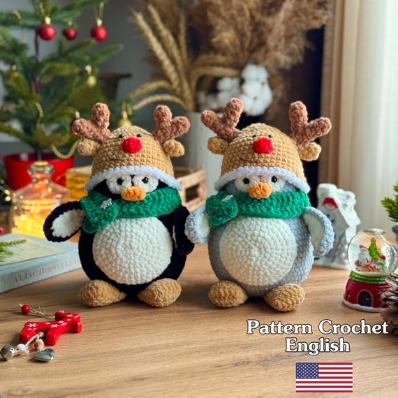 Christmas penguin, Crochet Pattern, Penguin Amigurumi,Christmas Crochet Pattern,penguin Crochet,Christmas penguin Crochet Pattern In English
