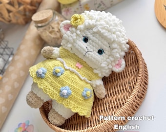 Crochet Sheep Amigurumi Pattern PDF, Step-by-Step Guide (English)