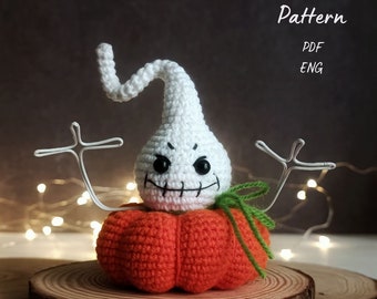 Halloween pumpkin ghost crochet pattern